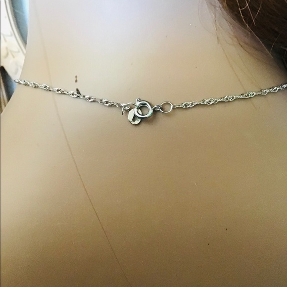 lady heart Silver and black stone pendant necklace fashion - Picture 3 of 5